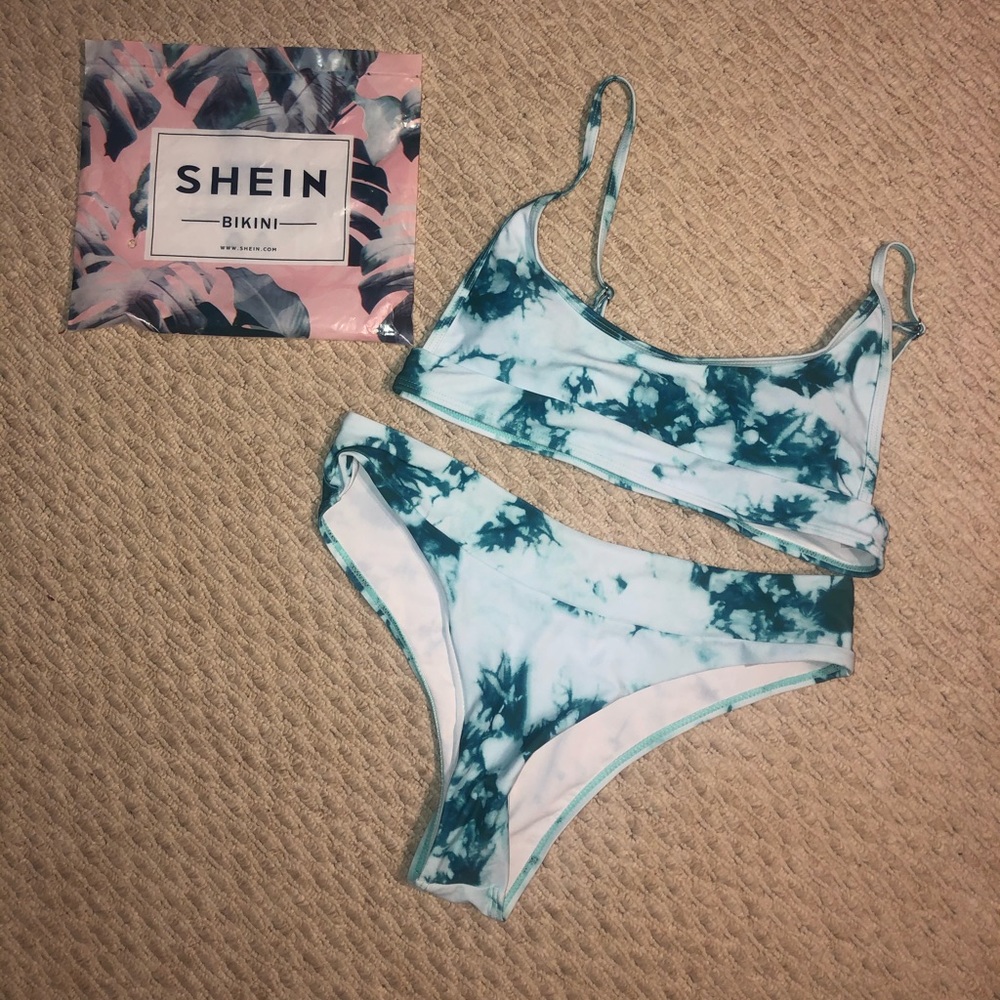 Tie dye shein bikini
